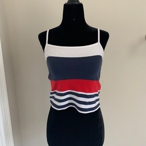 Striped Tank Top Crop Top